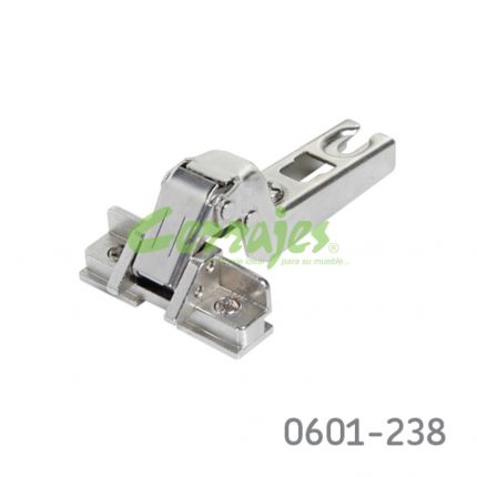 Bisagra puerta de aluminio enrasada FGV "MS31" cuello 15 105° niquelada para perfil abierto
