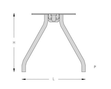 BASE ARMONIA CENTRADA H 695 MM ALUMINIO