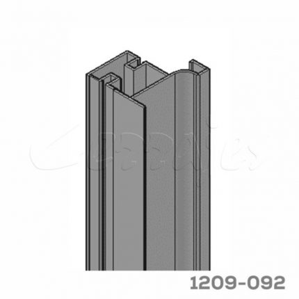 Perfil vertical sencillo Cerrajes "Gola" L=2200mm W=42,2mm Aluminio Anodizado Champagne mate