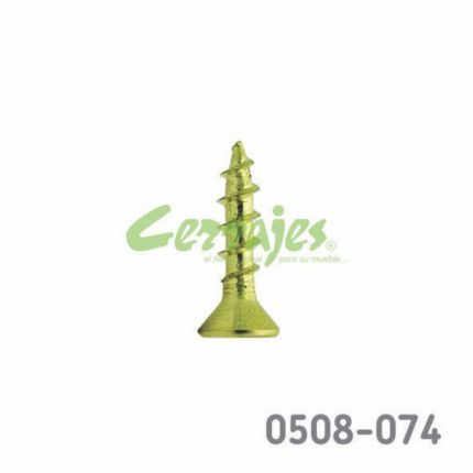 Tornillo para bisagra americana #6 x5/8" (15,875 mm) PH2 Latón brillante con punta