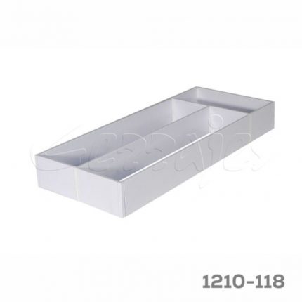 Organizador modular para cajón cubertero 3 secciones (1-CH 2-LG) Cerrajes Poliestireno blanco