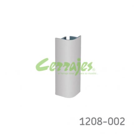 Conector esquina para zoclo plástico Volpato Serie-10 H=150mm Plástico PP-PVC color aluminio