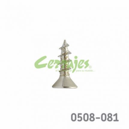 Tornillo para bisagra americana #6 x1/2" (12,7 mm) PH2 Niquelado con punta
