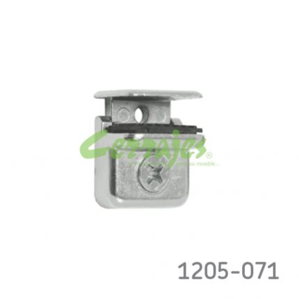 Ménsula p/entrepaño de cristal espesor 5-8mm Italiana Ferramenta "Pull" Zamak Niquelado Cap:20Kg