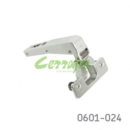 Bisagra para esquina Salice  S200 Ø=35mm contracodo 48x6mm 90° Taquete Ø=10mm niquelada autocierre