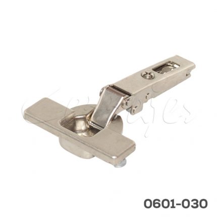 Bisagra sobrepuesta Salice "Logica" S200 Ø=35mm cuello 00 48x6mm 110° Taq. expansible 10mm niquelada