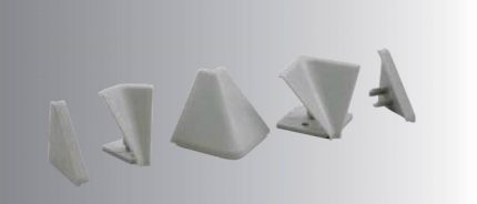 Juego de accesorios diagonal (45°) Volpato "Alzatina 50/68" Plástico Gris
