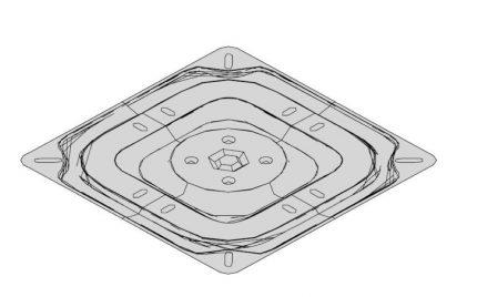 Soporte cuadrado para columna 300 x 300 mm antracita