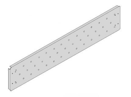 Modesty panel perforado l 1400 aluminio