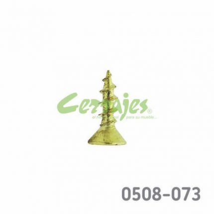 Tornillo para bisagra americana #6 x1/2" (12,7 mm) PH2 Latón brillante con punta