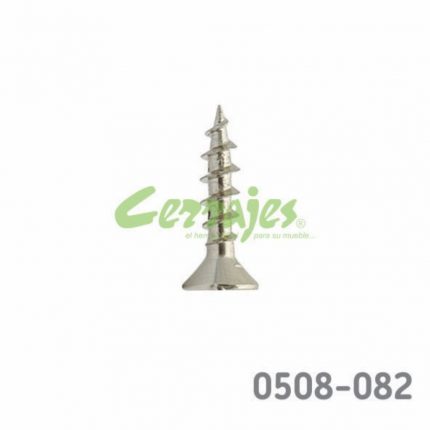 Tornillo para bisagra americana #6 x5/8" (15,875 mm) PH2 Niquelado con punta