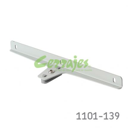 Soporte metalico fijo para cristal para sistema "Lusso" color gris