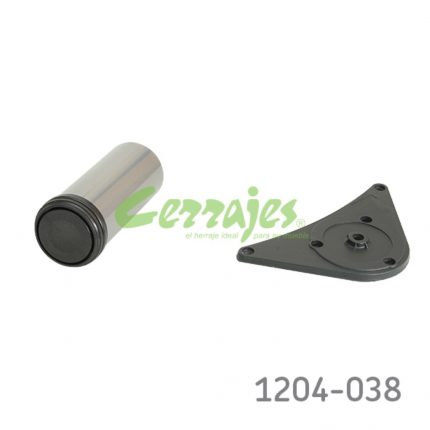 Pata para cama Cerrajes H=160mm Ø=60mm acero Color aluminio nivelador +25mm